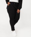 Pantalon en maille avec ceinture élastique femme grande taille